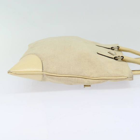 PRADA Hand Bag Canvas Beige Auth ep4722 - Picture 4 of 16